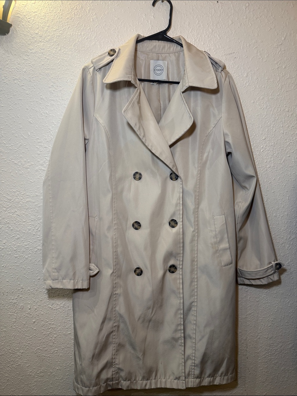 Tan trench coat